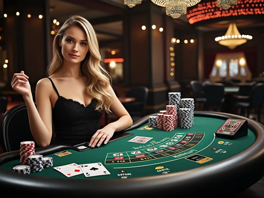 Meja dealer langsung untuk pengalaman kasino live D73